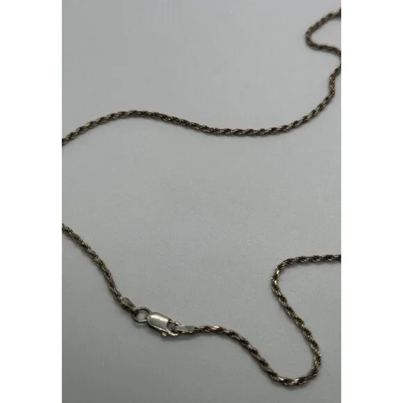 925 STERLING SILVER TOPAZ NECKLACE ITALY